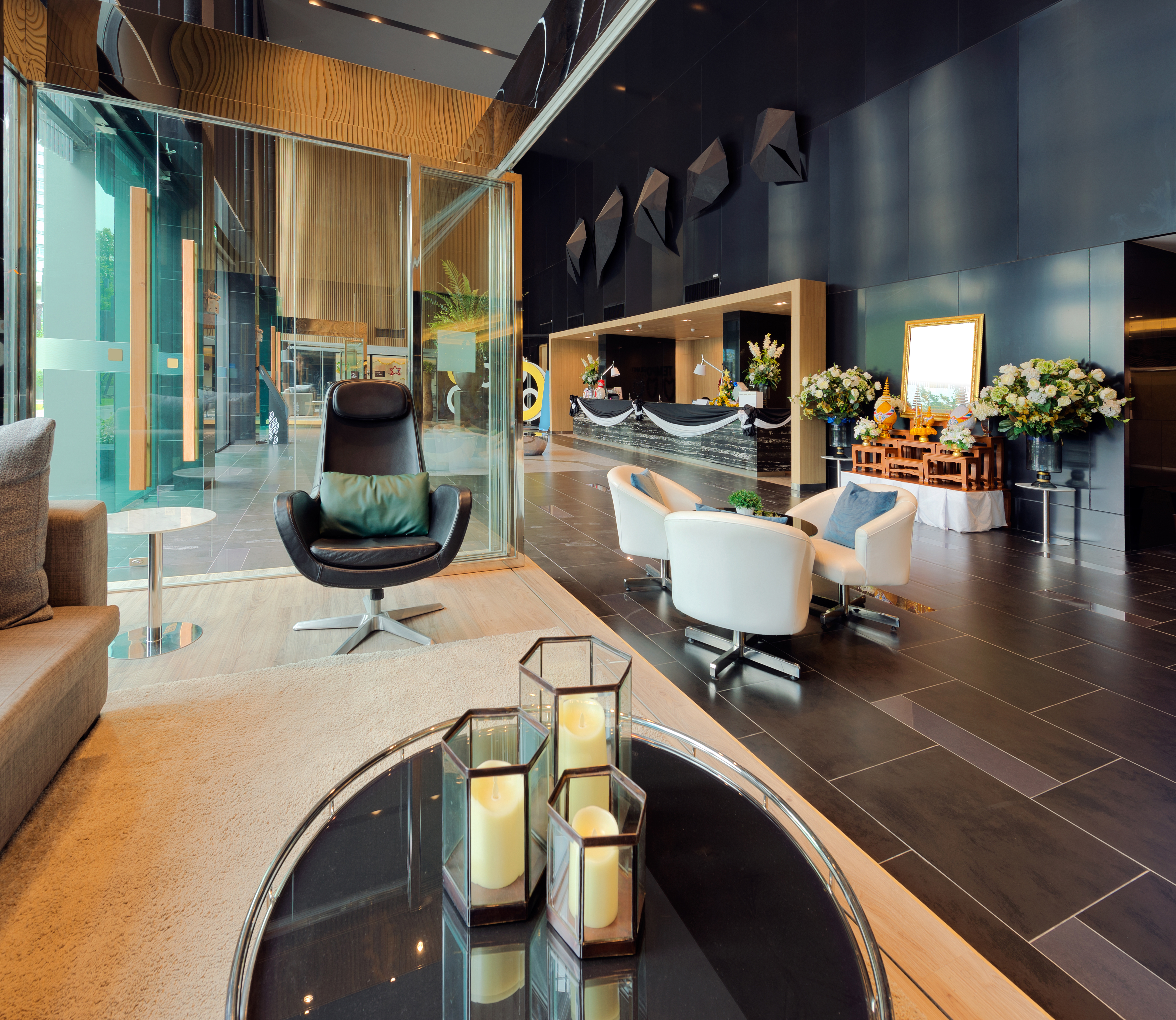 Luxury private lobby in a hotel, Entrance and reception